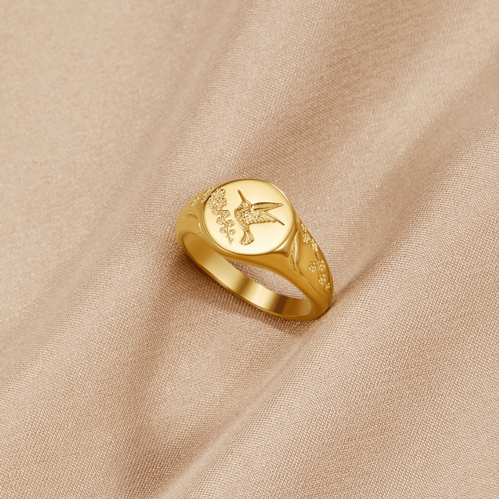 Lustrous Flora Bird Ring – FIORENE