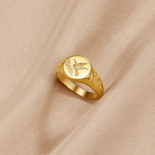Lustrous Flora Bird Ring – FIORENE