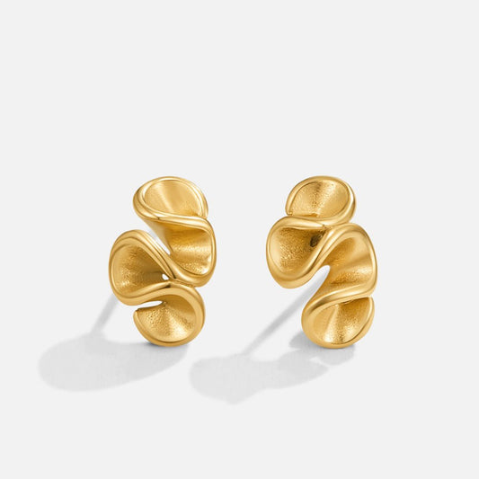 Golden Wave Earring – FIORENE