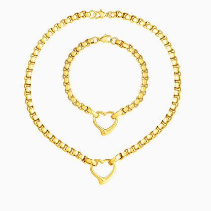 Valentina Open Heart Chain Set – FIORENE