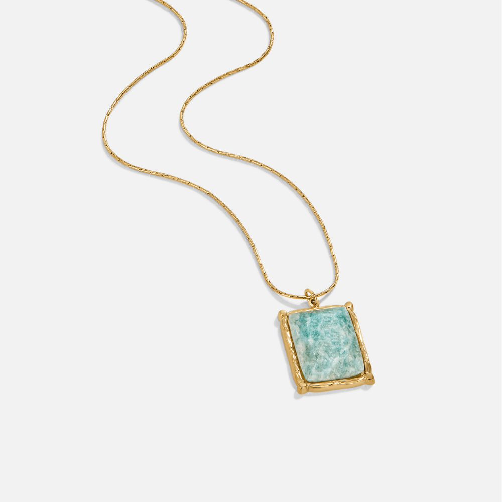 Radiant Azure Stone Necklace – FIORENE