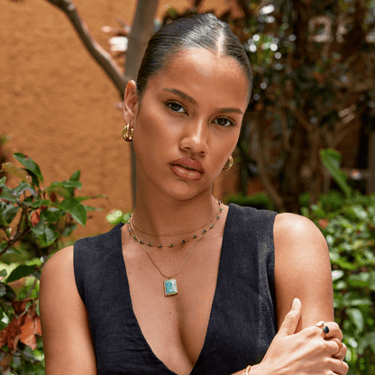 Radiant Azure Stone Necklace – FIORENE