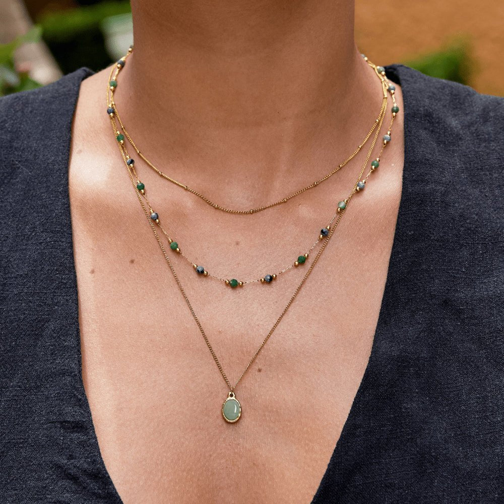 Jadeite Serene Gold Necklace – FIORENE