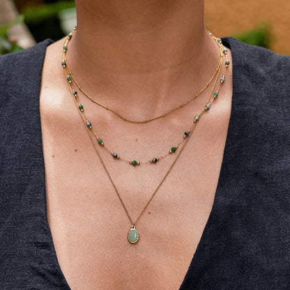 Jadeite Serene Gold Necklace – FIORENE
