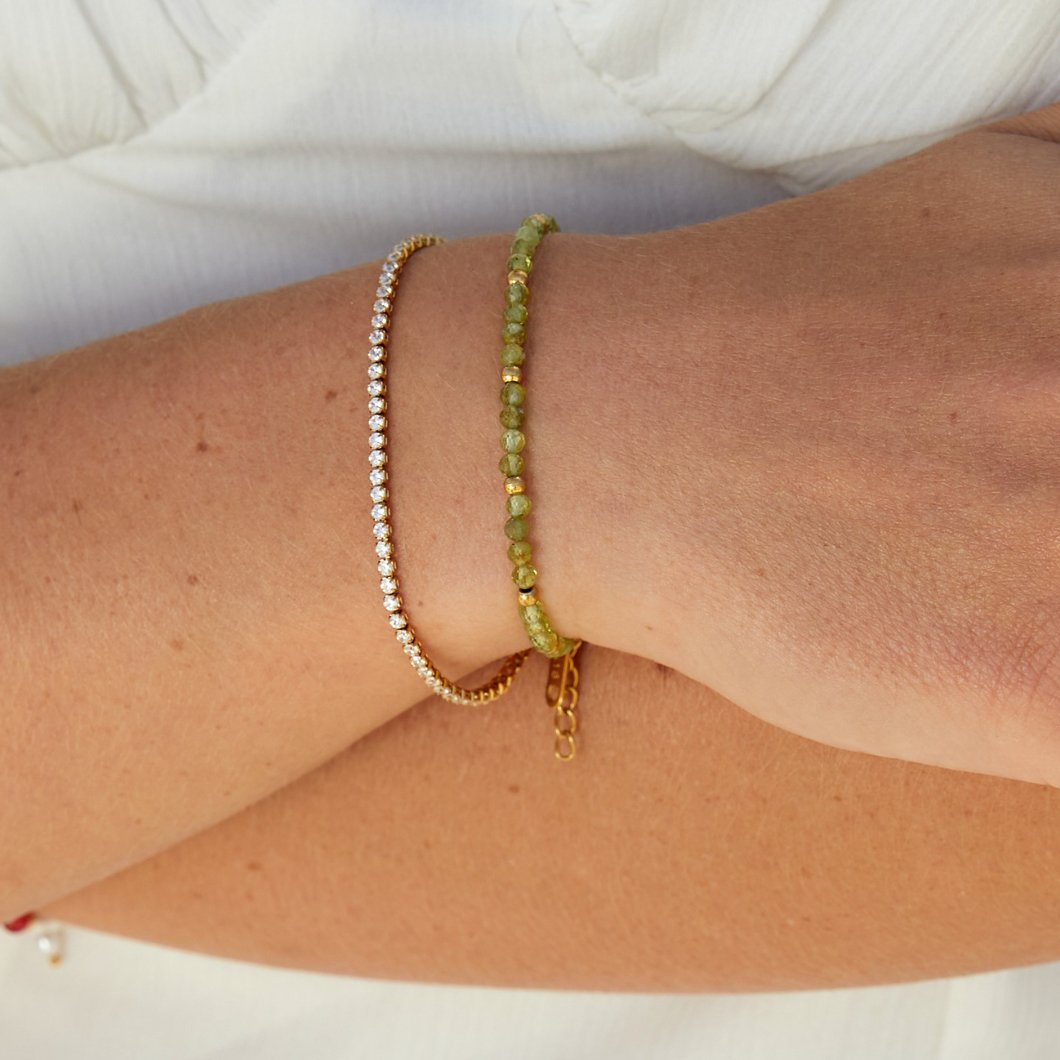 Radiant Peridot Bead Bracelet – FIORENE
