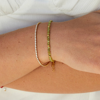 Radiant Peridot Bead Bracelet – FIORENE