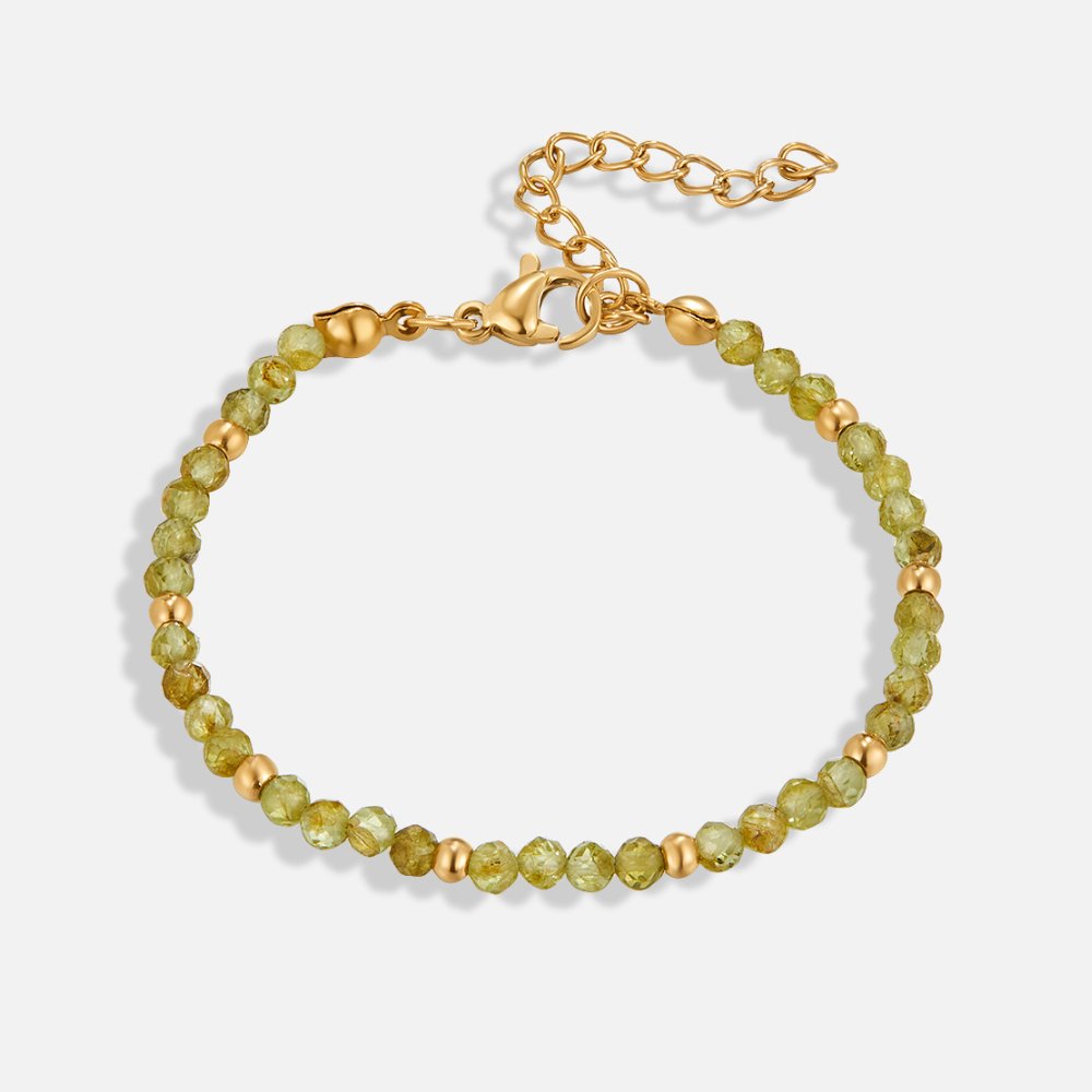 Radiant Peridot Bead Bracelet – FIORENE