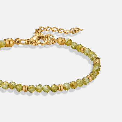 Radiant Peridot Bead Bracelet – FIORENE