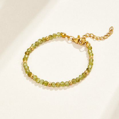 Radiant Peridot Bead Bracelet – FIORENE