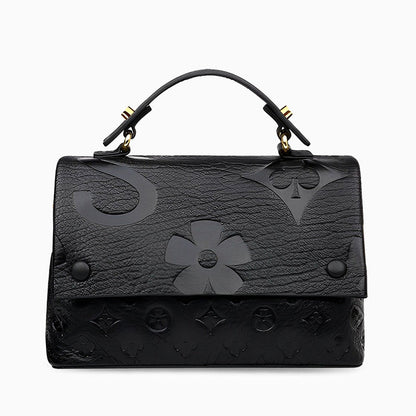 Noire Élise Embossed Handbag – FIORENE