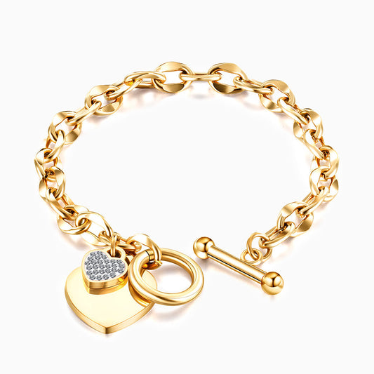Chérie Double Heart Charm Bracelet - FIORENE