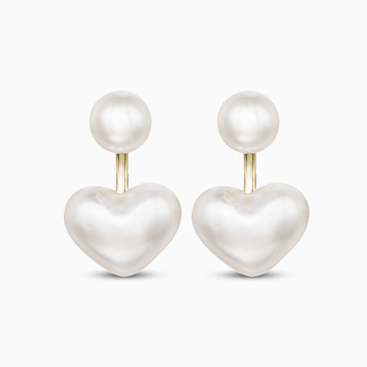 Pearl Heart Drop Earrings – FIORENE