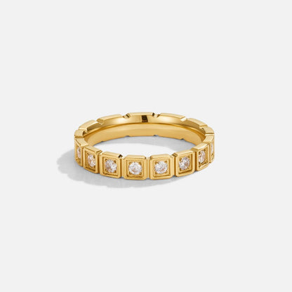 Geometric Square Glace Ring – FIORENE