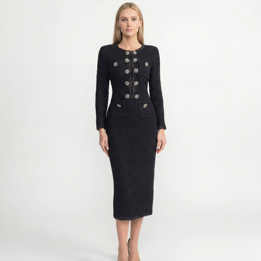 Sparkling Flower Midi Dress – FIORENE