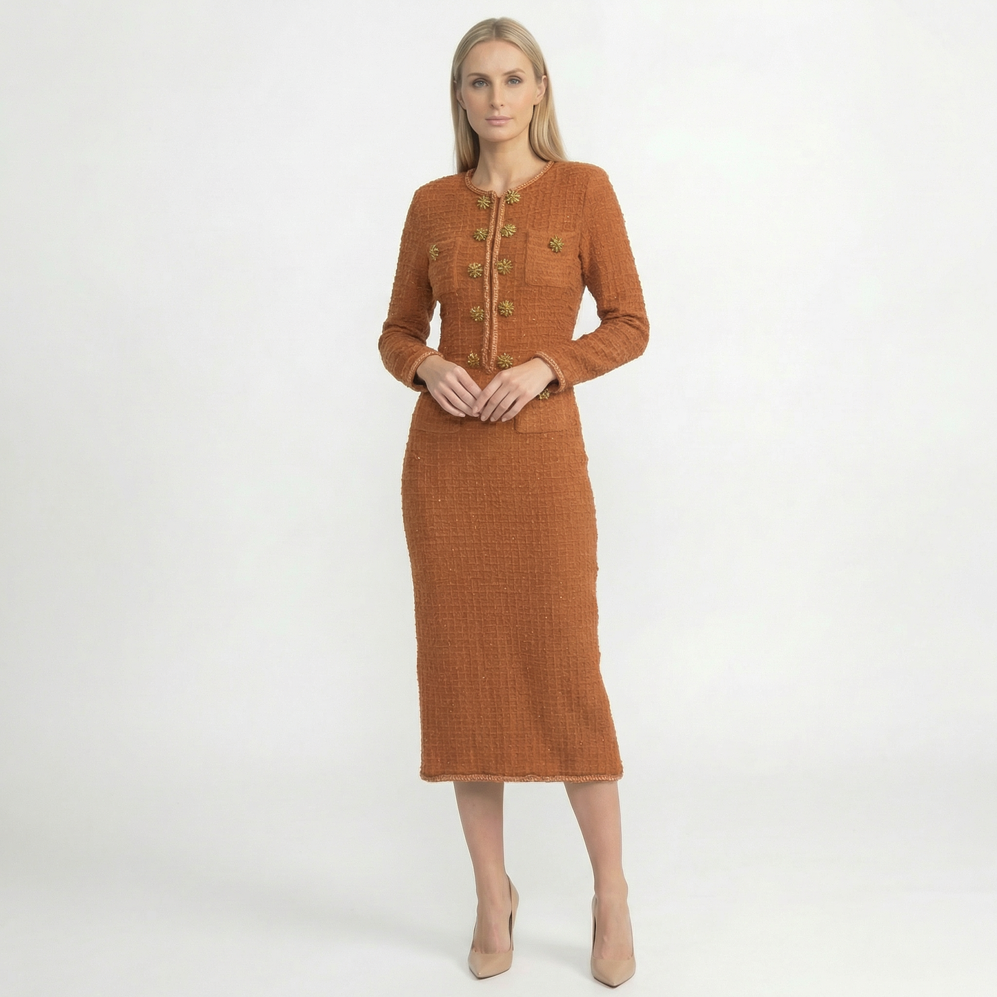 Sparkling Flower Midi Dress – FIORENE