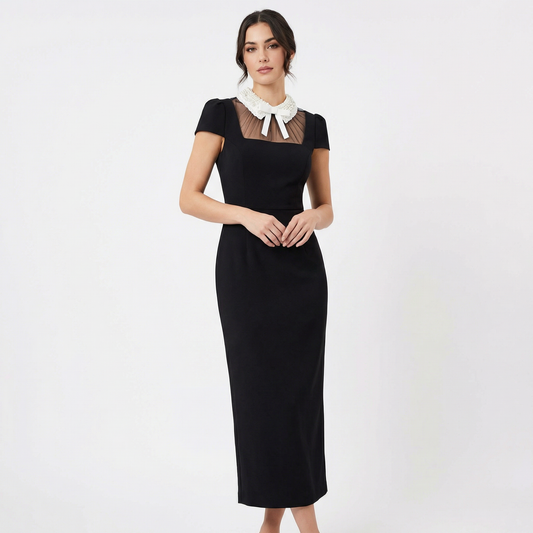 Ivory Front-Vent Skirt – FIORENE