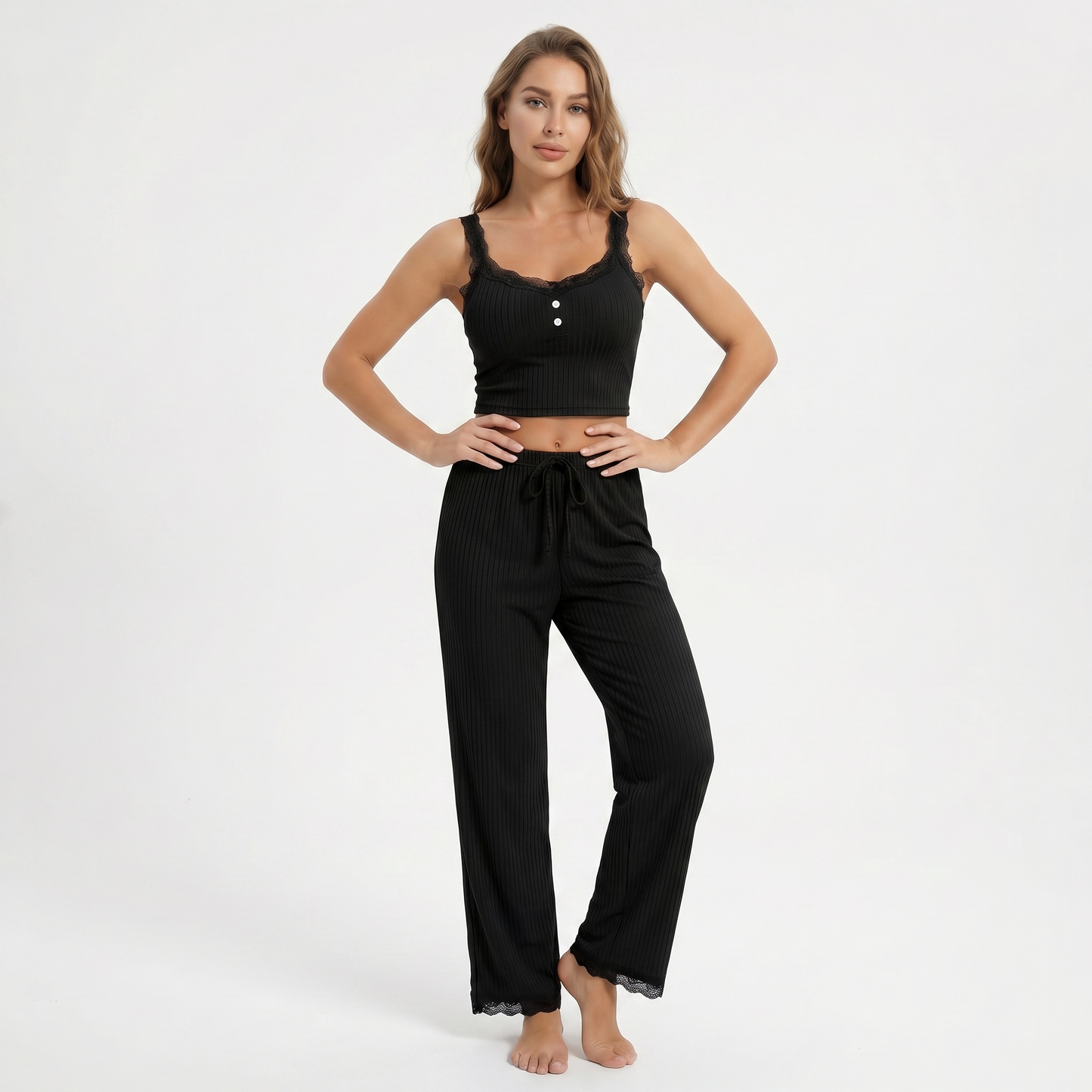 Soft Henley Pajamas Set – FIORENE