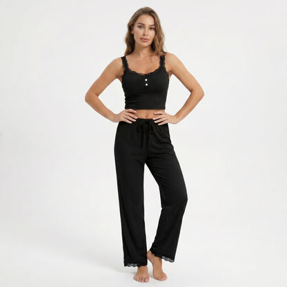 Soft Henley Pajamas Set – FIORENE