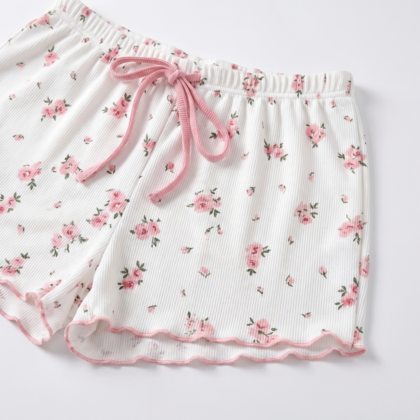 Lace Trim Cropped Set – FIORENE