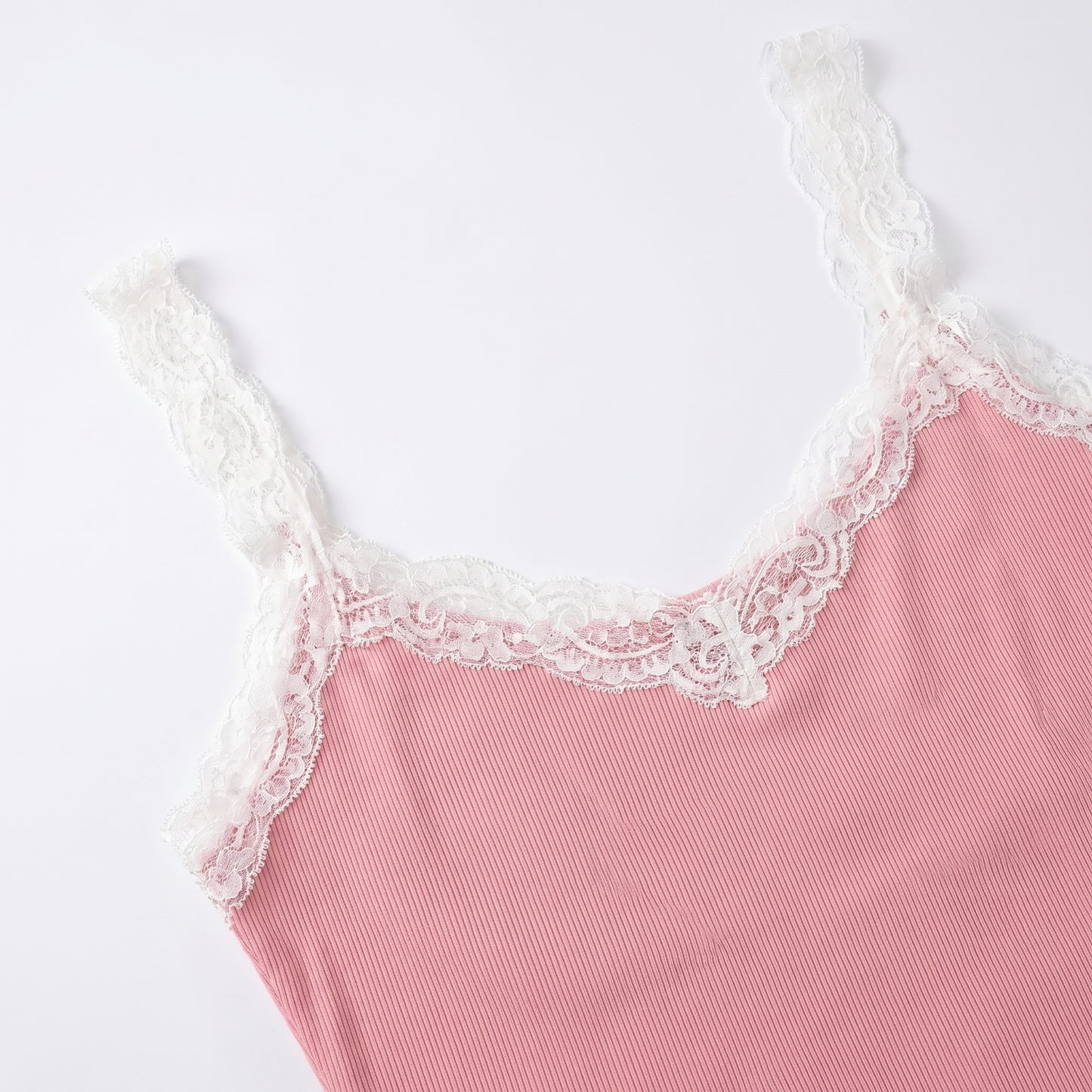 Lace Trim Cropped Set – FIORENE