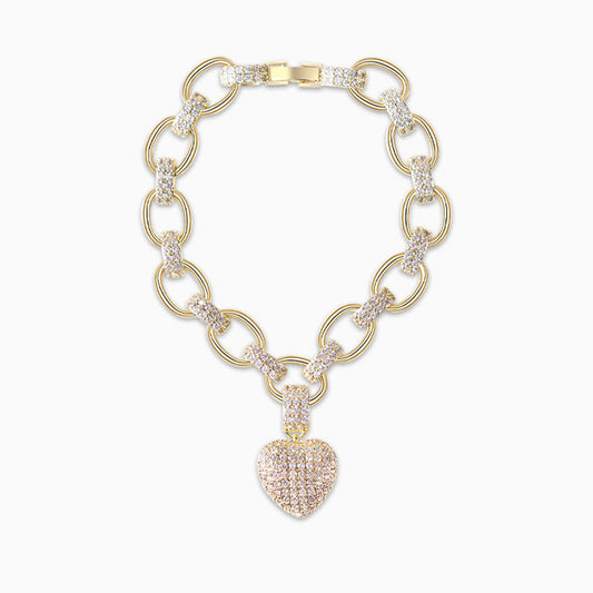 Celeste Bold Heart Chain Necklace – FIORENE