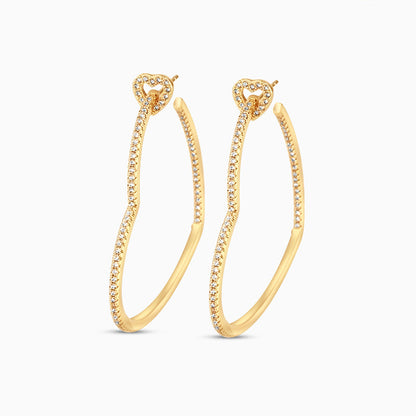 Éloise Heartline Hoop Earrings – FIORENE