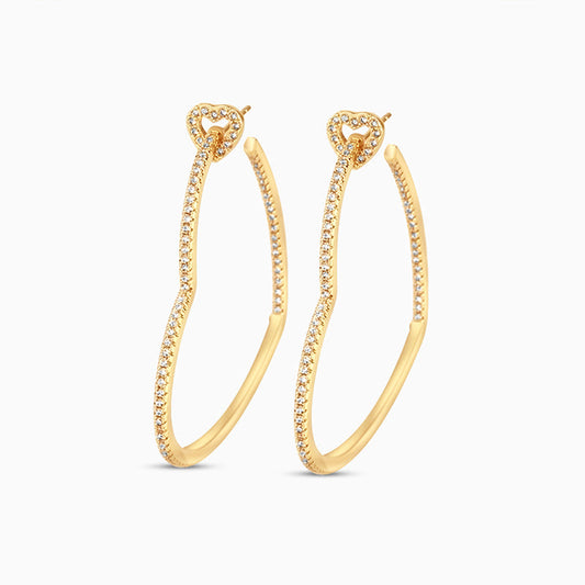 Éloise Heartline Hoop Earrings – FIORENE