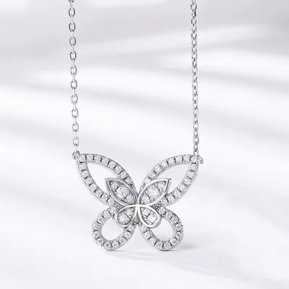 Alouette Silver Butterfly Necklace – FIORENE