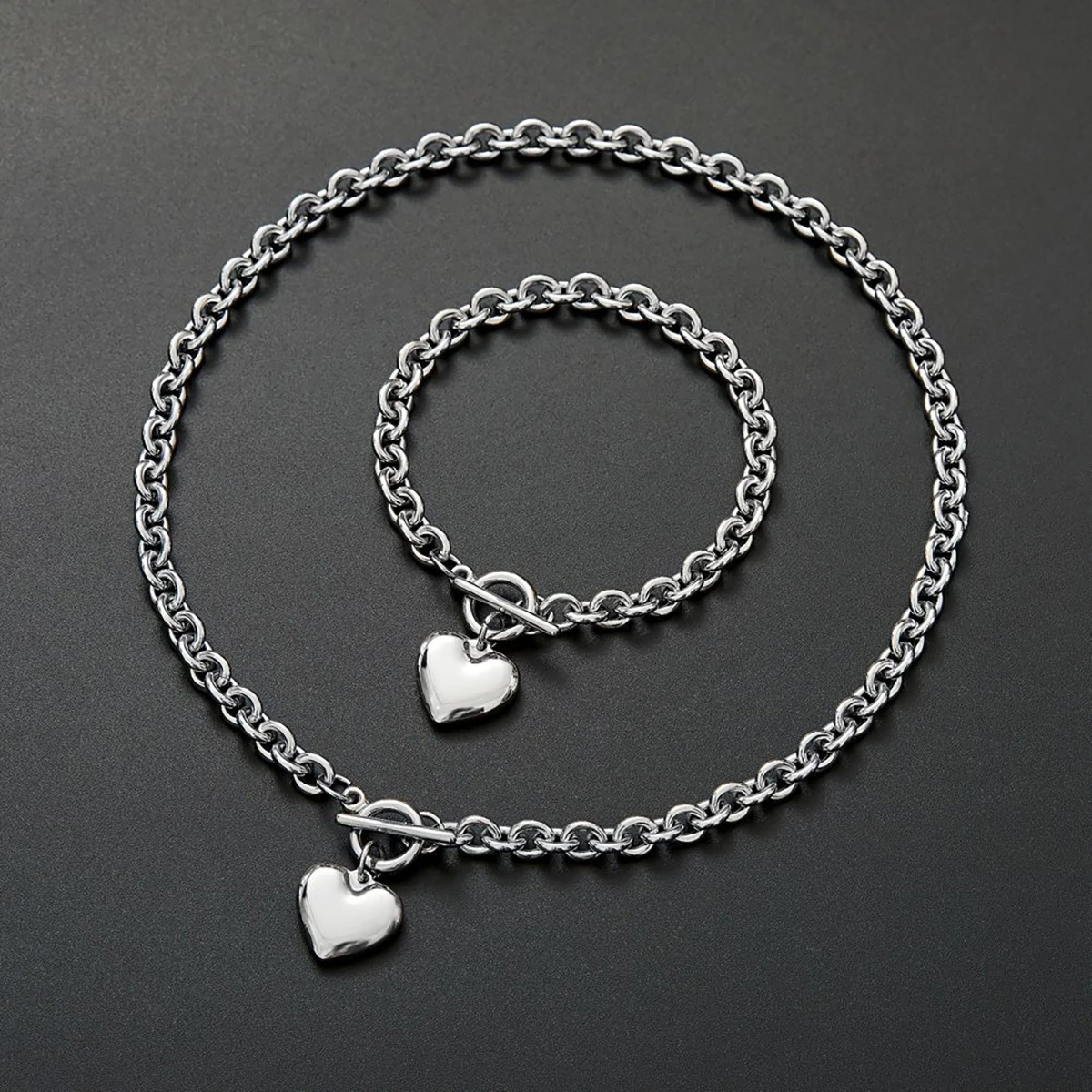 Serena Polished Heart Set - FIORENE