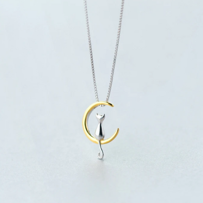 Lunaris Cat Moon Pendant – FIORENE