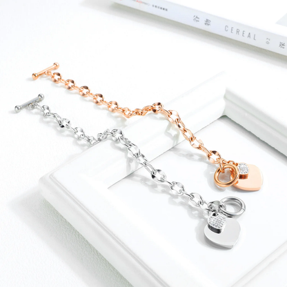 Chérie Double Heart Charm Bracelet - FIORENE