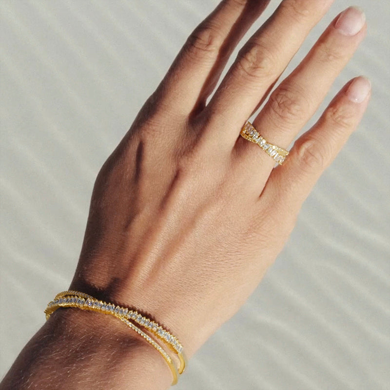 Celeste Baguette Cuff & Ring Set – FIORENE