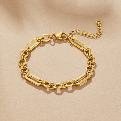 Gilded Mixed Link Bracelet – FIORENE