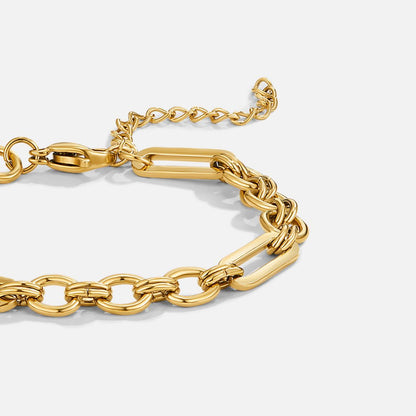 Gilded Mixed Link Bracelet – FIORENE
