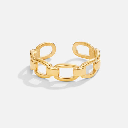 Golden Architectural Link Ring – FIORENE