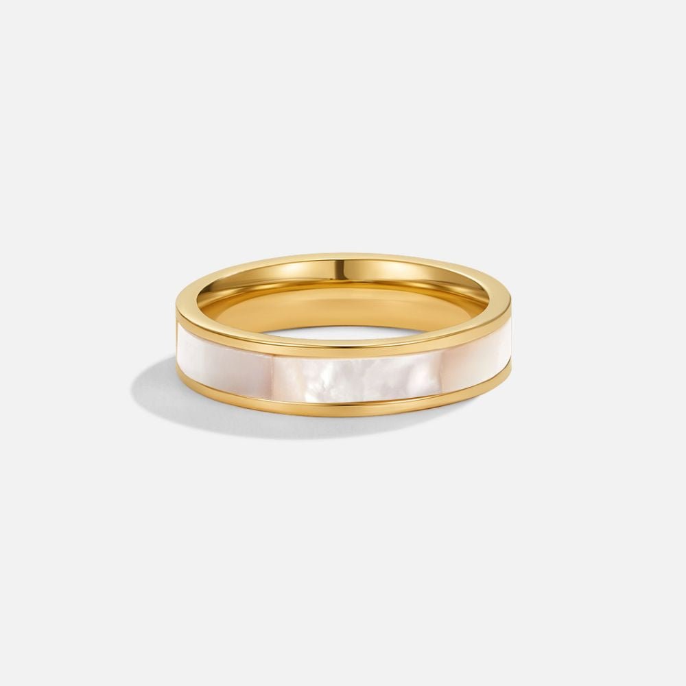 Gilded Nacre Band Ring – FIORENE