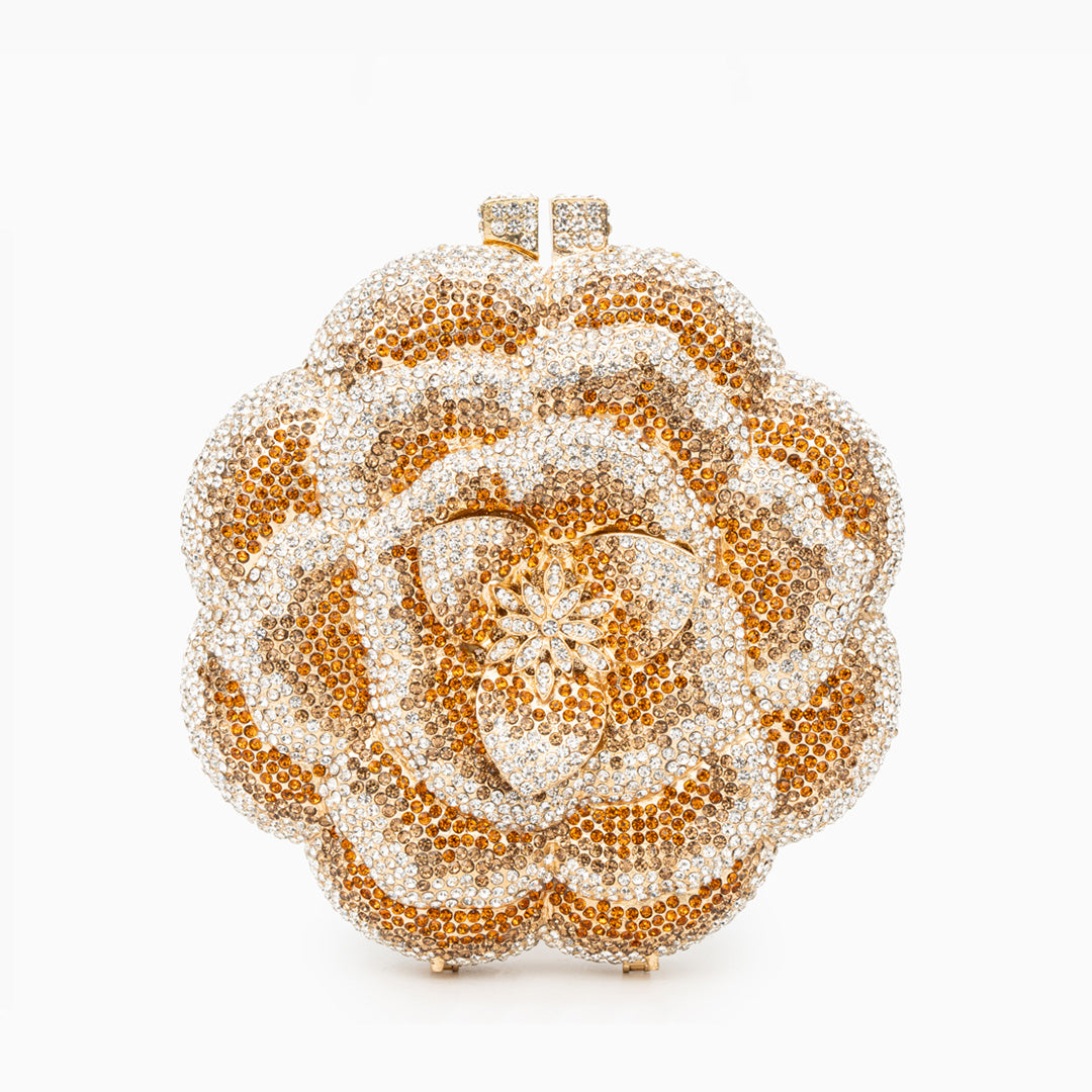 Golden Camélia Bloom Clutch – FIORENE