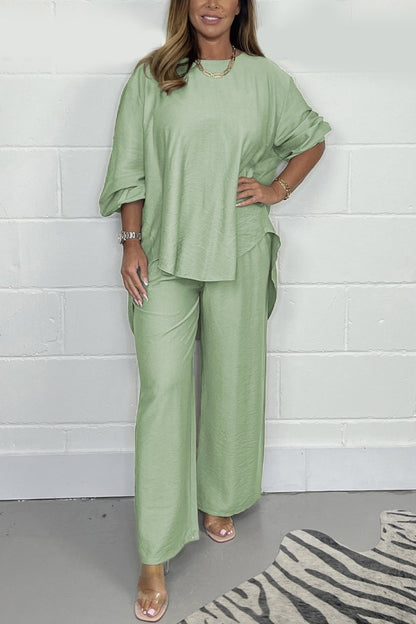 Serena Satin Relaxed Two-Piece Set