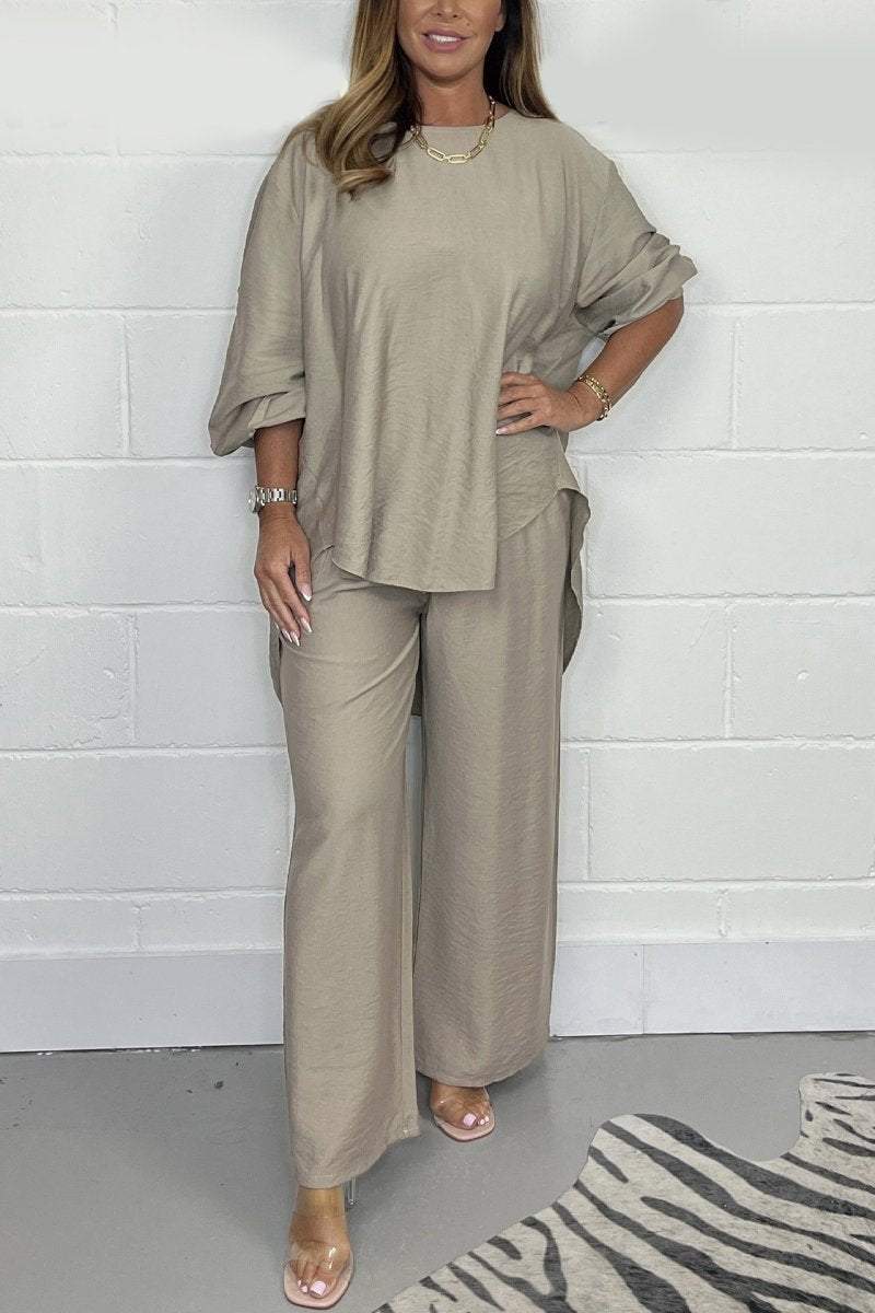 Serena Satin Relaxed Two-Piece Set