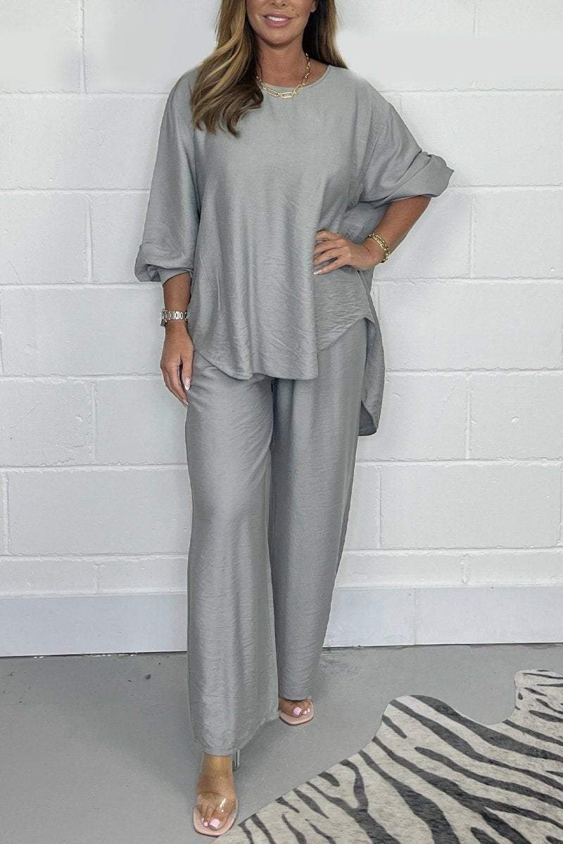 Serena Satin Relaxed Two-Piece Set