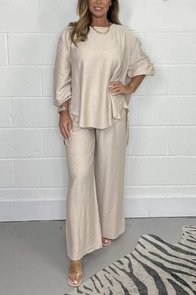 Serena Satin Relaxed Two-Piece Set