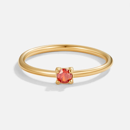 Ruby Solitaire Ring – FIORENE