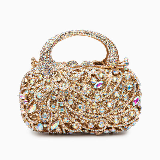 Aurora Crystal Peacock Clutch – FIORENE