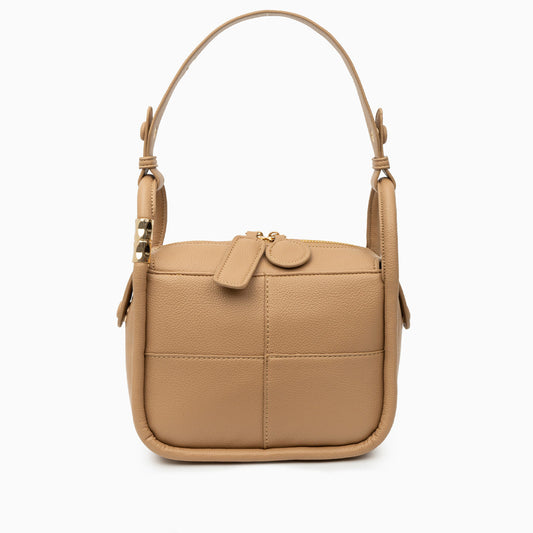 Panelled Leather Shoulder Bag – FIORENE