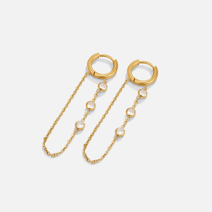 Crystal Drop Hoops – FIORENE