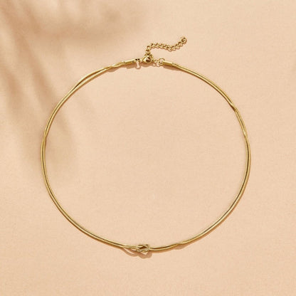 Radiant Gilded Twist Necklace – FIORENE