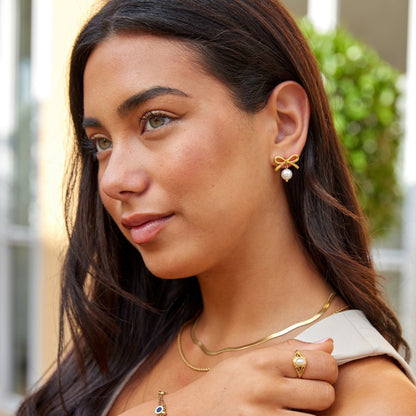 Pearl Bow Earrings – FIORENE