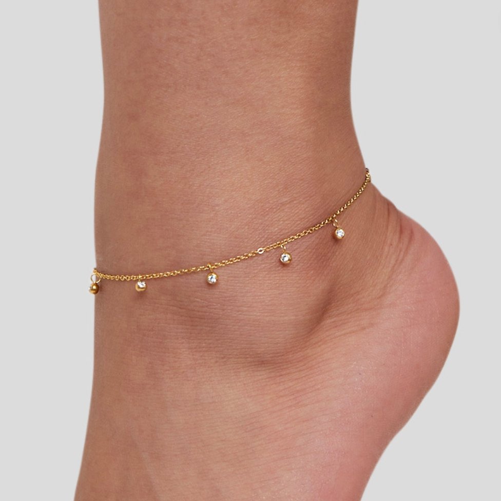 Stellar Radiant Sphere Anklet – FIORENE