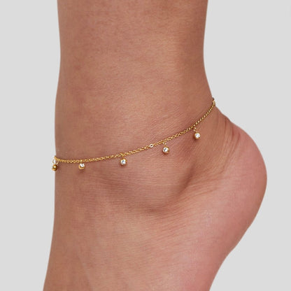 Stellar Radiant Sphere Anklet – FIORENE