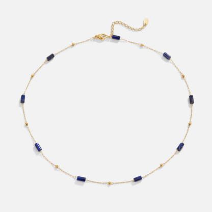 Lapis Lazuli Tube Necklace – FIORENE